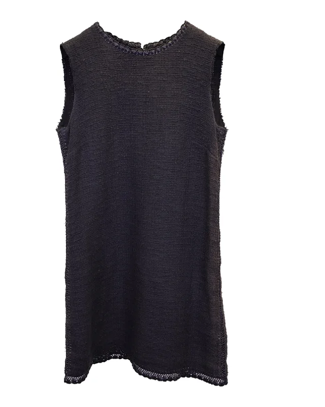 Classic Appeal Dolce & Gabbana Sleeveless Mini Dress in Black Cotton