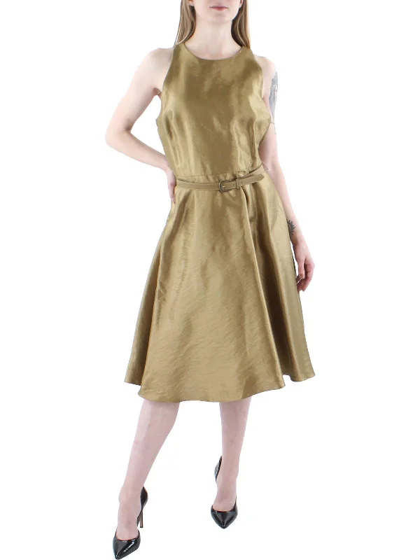 Holiday Sale Womens Metallic Knee-Length Mini Dress