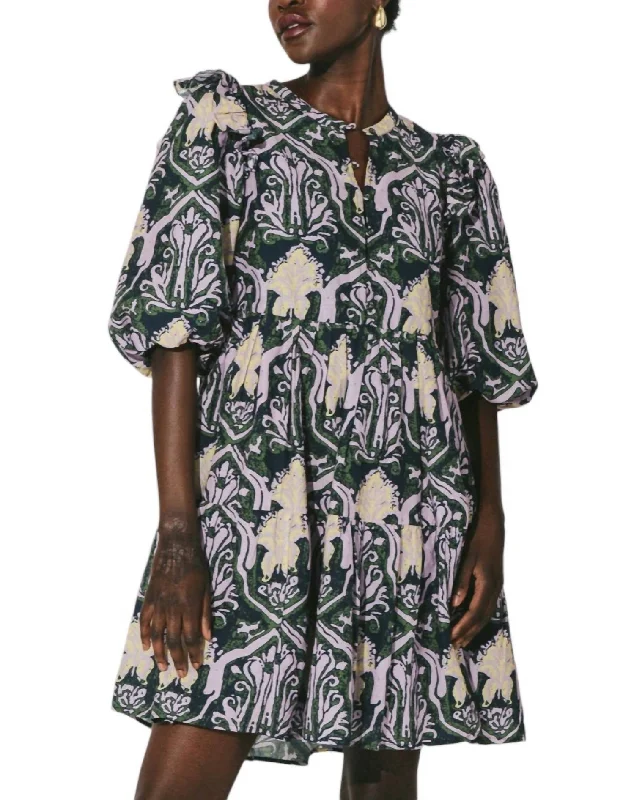 Effortless Comfort Camden Mini Dress In Casablanca Print