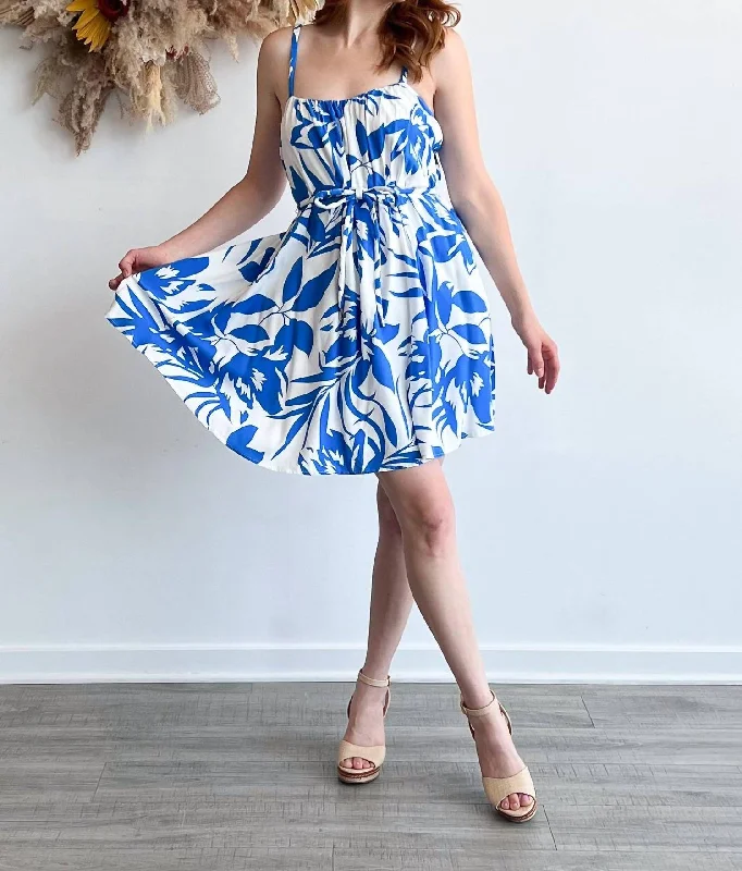 Cool Prices Raven Mini Dress In White/blue