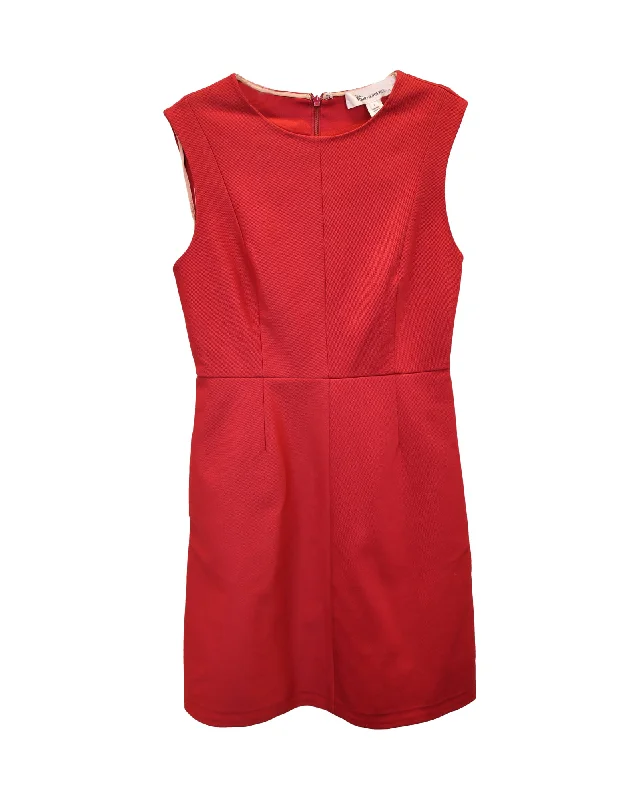 Vintage Look Diane Von Furstenberg Carpreena Ponte Mini Dress in Red Viscose