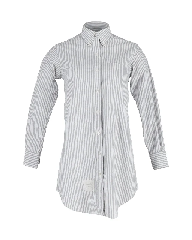 Exquisite Craftsmanship Thom Browne Striped Mini Dress in White Cotton