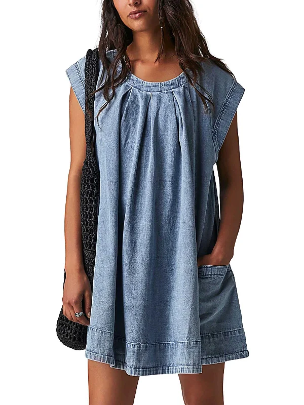 Casual Chic Marcel Womens Denim Short Mini Dress