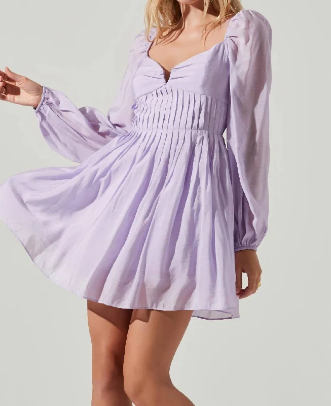 Wardrobe Refresh Carina Open Back Mini Dress In Lavender