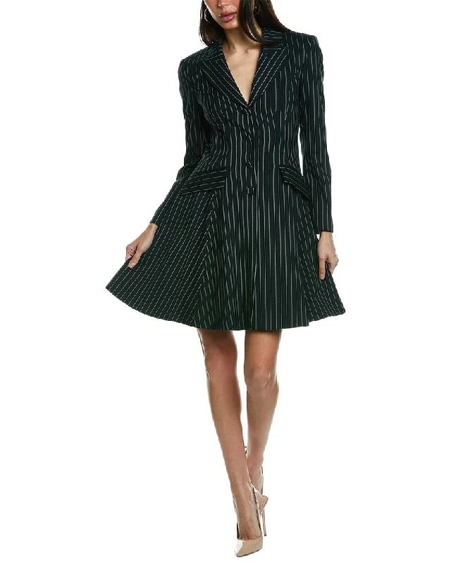 Winter Warm - Up Sale Carolina Herrera Button Front Wool-Blend Mini Dress