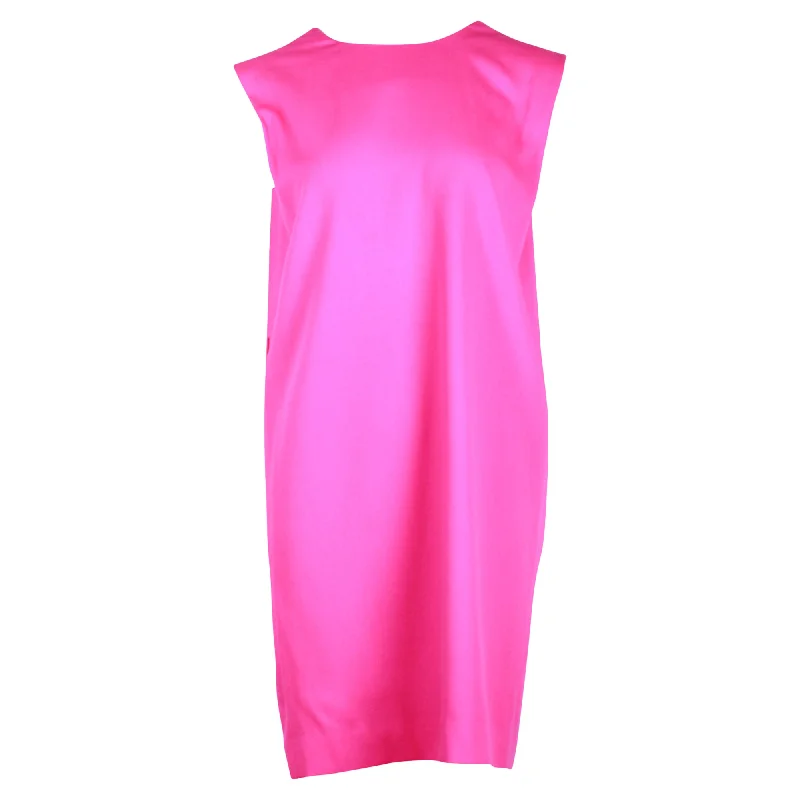 Elegant Attire Saint Laurent Sleeveless Tunic Mini Dress in Pink Polyester