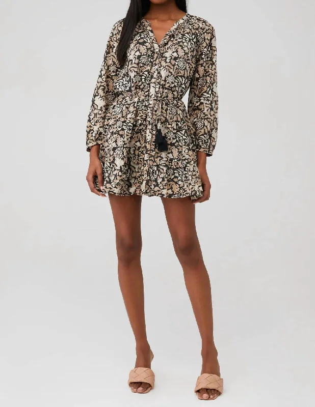 Limited Time Deal Mylah Mini Dress In Fleur Block Print