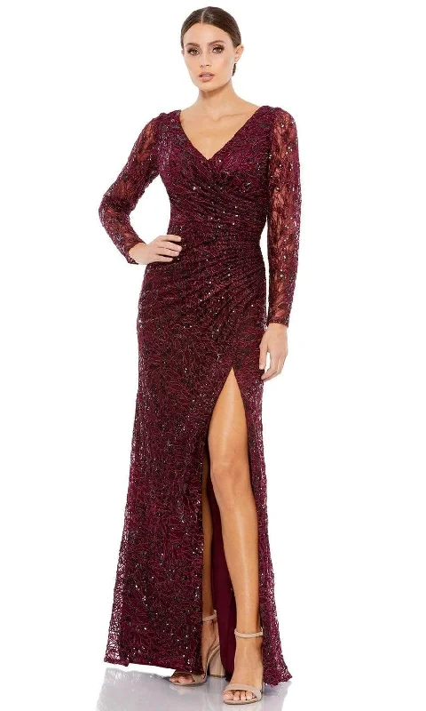 Chic Styles Mac Duggal - 12412 Long Sleeve Sequined Dress