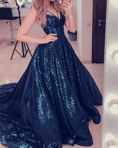 Latest Trends Sequin Prom Dresses Cross Criss Neck Ball Gowns cg3153