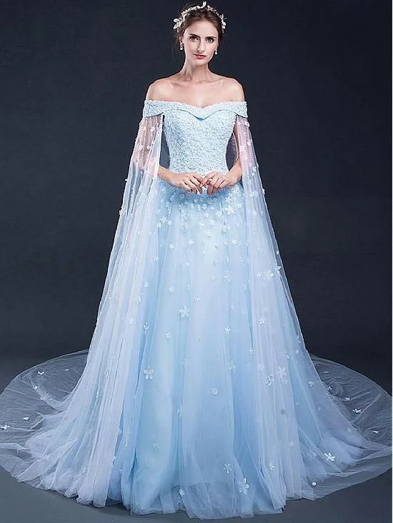 Big Savings Prom Dresses,Light Sky Blue Tulle Prom Dress,Modest Prom Gown,Ball Gown Prom Gown,Princess Evening Dress,Ball Gown Evening Gowns  cg948