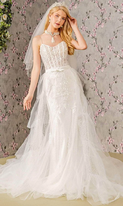 Style Upgrade GLS by Gloria Bridal GL3425 - Ribbon Embroidery Wedding Dress