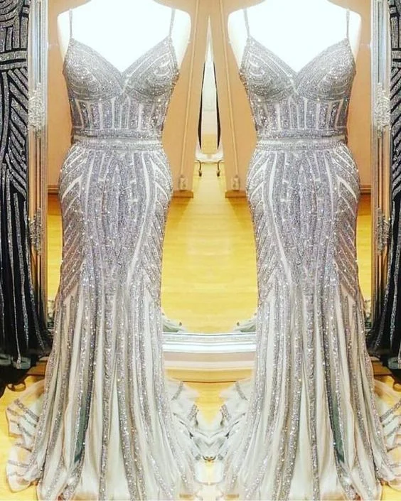 Special Offer Luxurious Beaded Mermaid Gowns With V-neck prom dress cg4062