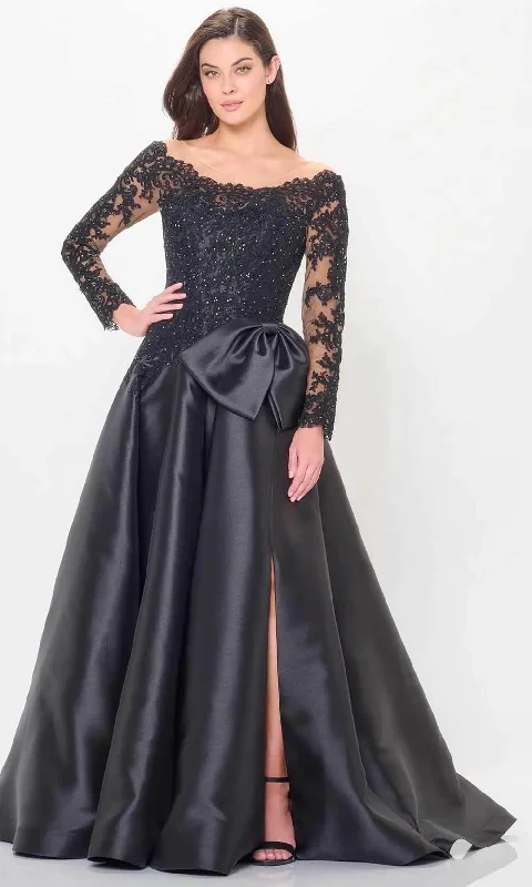 Cool Prices Cameron Blake CB3249 - Long Sleeve Applique Evening Dress