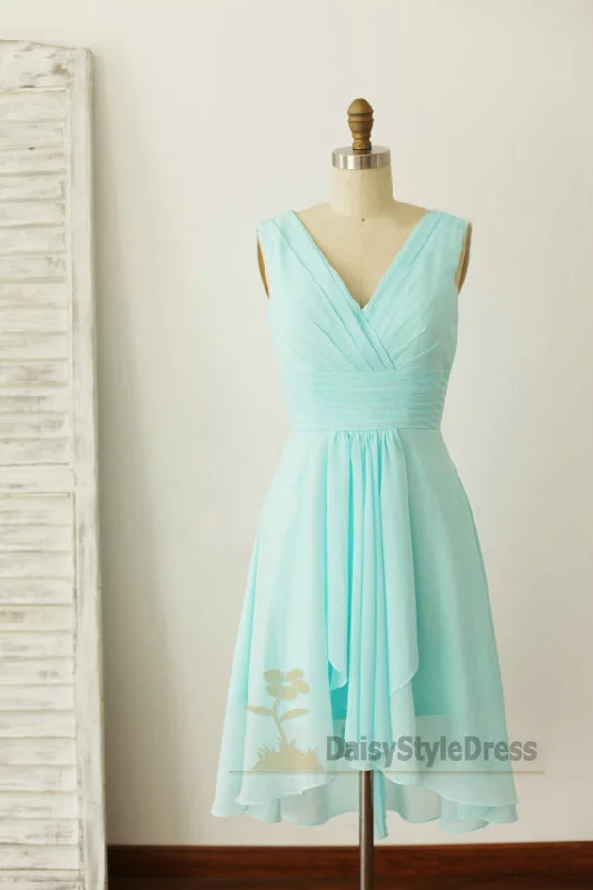 Elevate Your Wardrobe Knee Length Light Blue Bridesmaid Dress