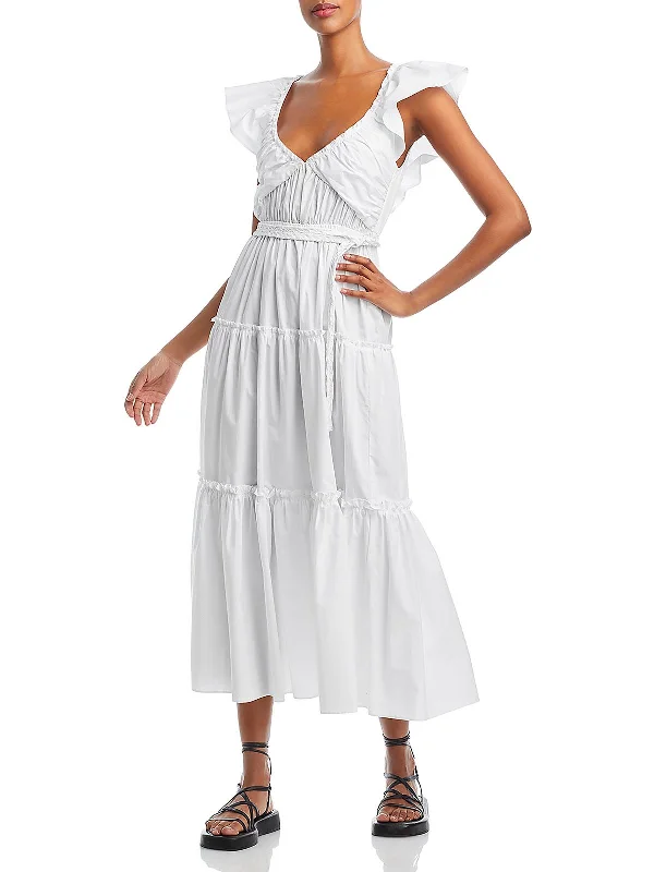 Feminine Soft - Hued Styles Anastasia Womens Cotton Long Maxi Dress