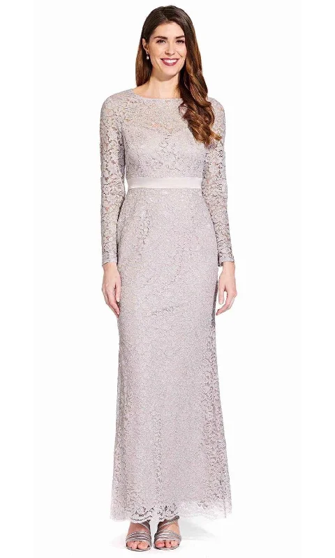 Save Big Adrianna Papell - AP1E205128 Lace Long Sleeve Fitted Dress