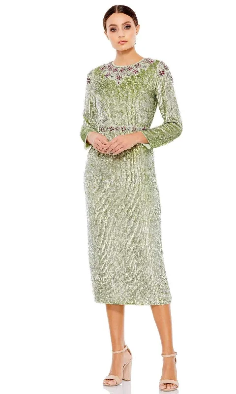 Limited Quantities Mac Duggal - 93568 Sage Long Sleeve Sequined Dress