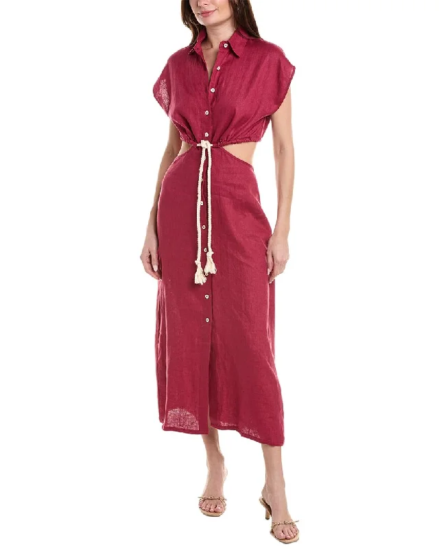 Trend Alert Hevron Celine Linen Maxi Dress