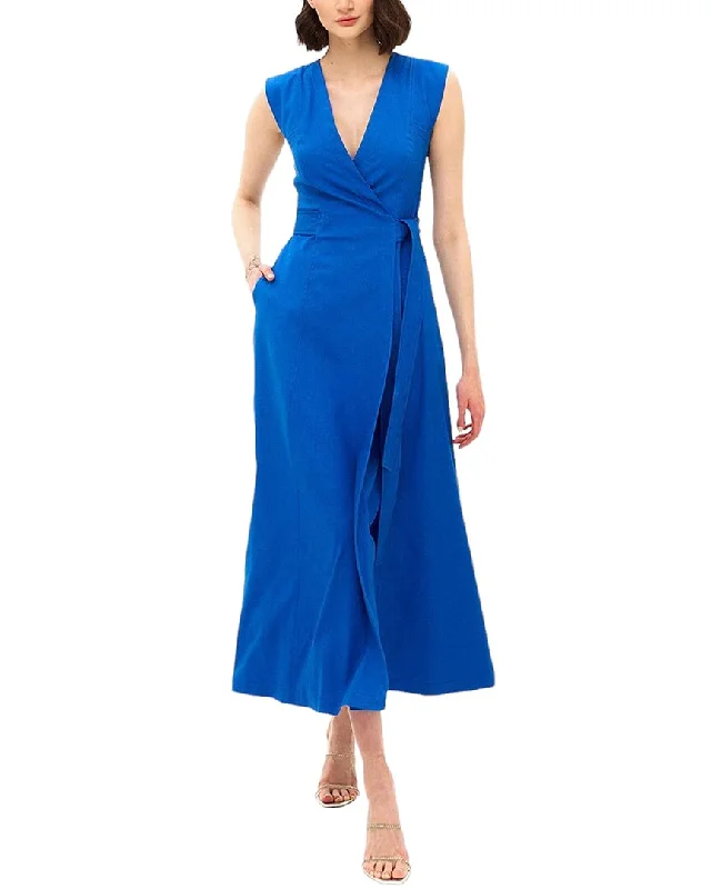 Mid - Week Surprise BGL Linen-Blend Midi Dress