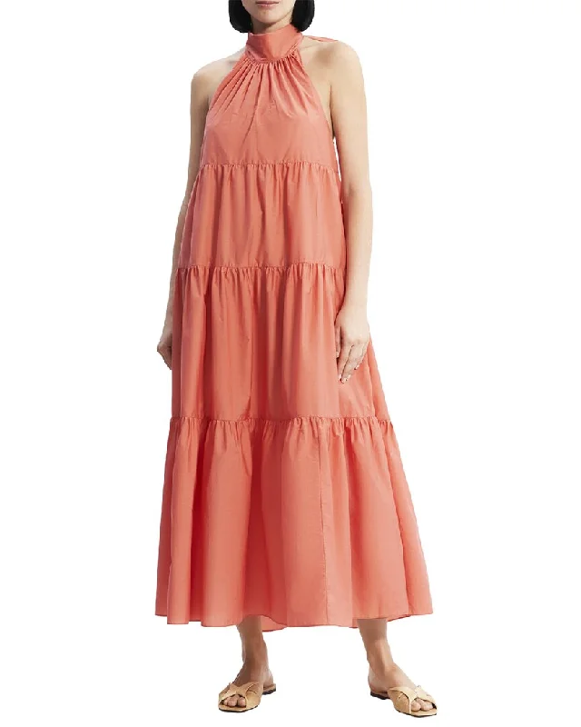 Mid - Week Surprise Theory Halter Tiered Maxi Dress