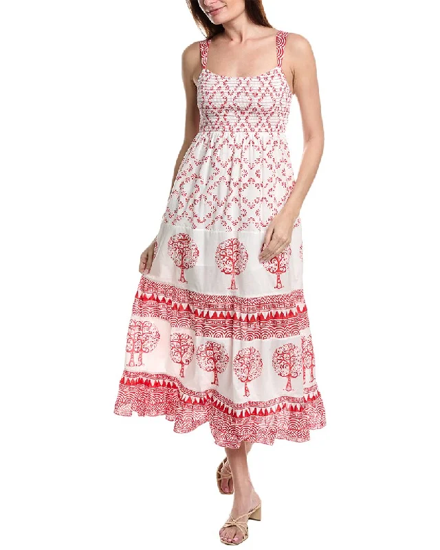 Fashion Forward Garrie B Smocked Maxi Dress