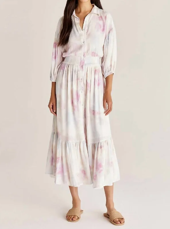 Save Big Tanya Blurred Maxi Dress In Multi