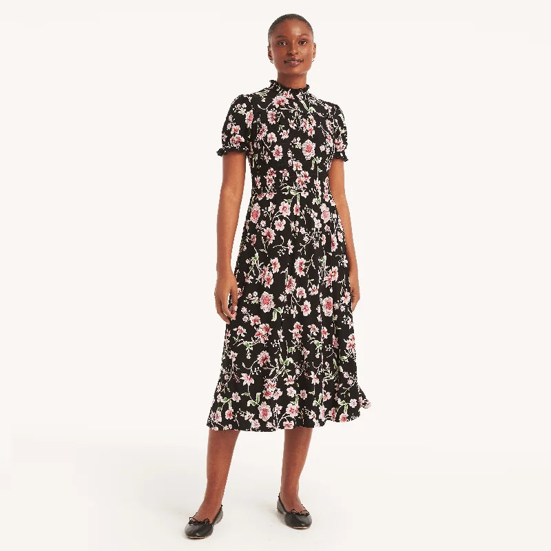 Stylish Looks Nautica Womens Floral Print Smocked Dress