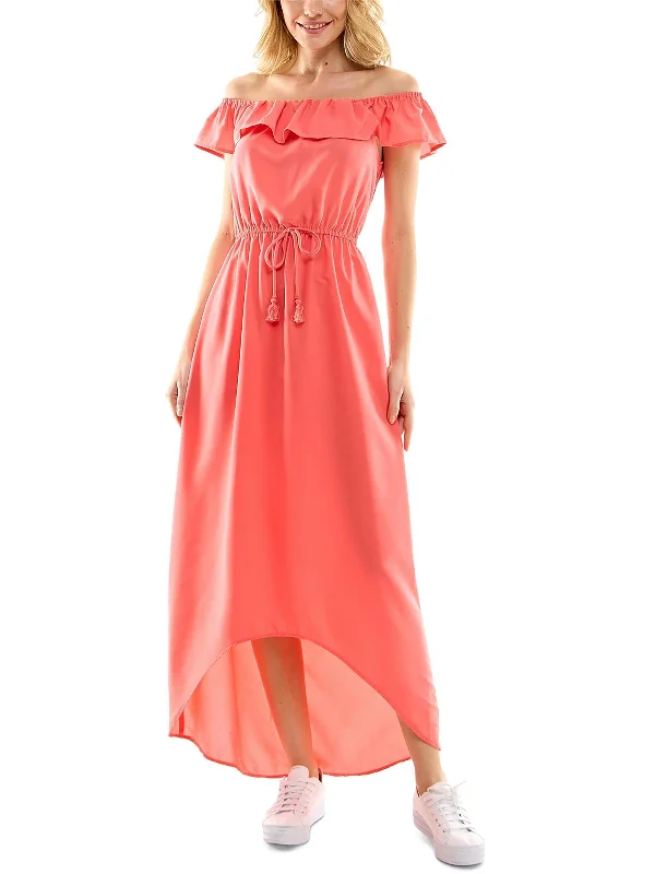 Early Access To Art Deco Styles Sale Womens Hi-Low Off-The-Shoulder Maxi Dress