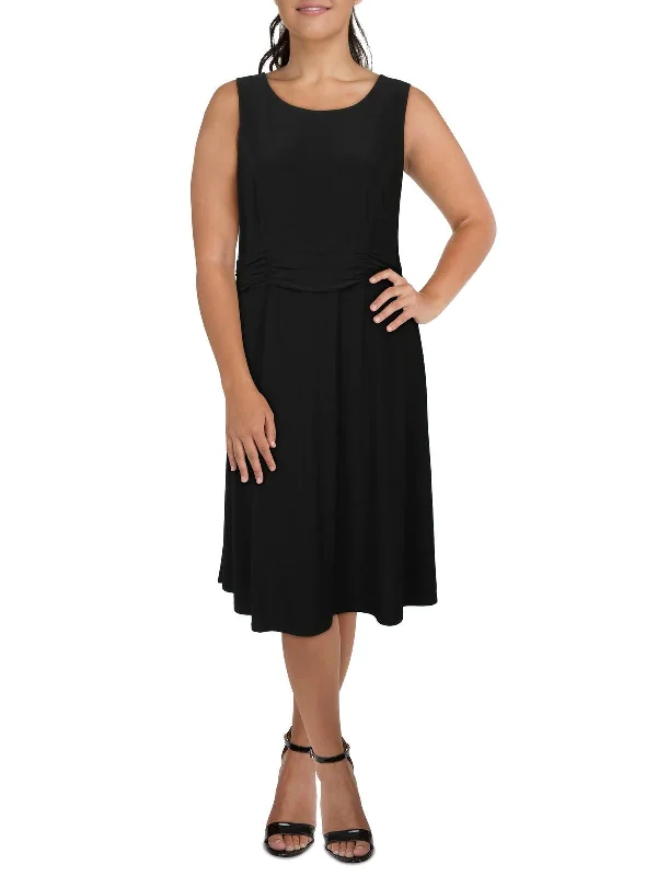 Update With Cottagecore Styles Plus Womens Sleeveless Ruched Midi Dress