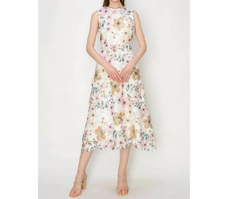 Best-Sellers Floral Midi Dress In Blush