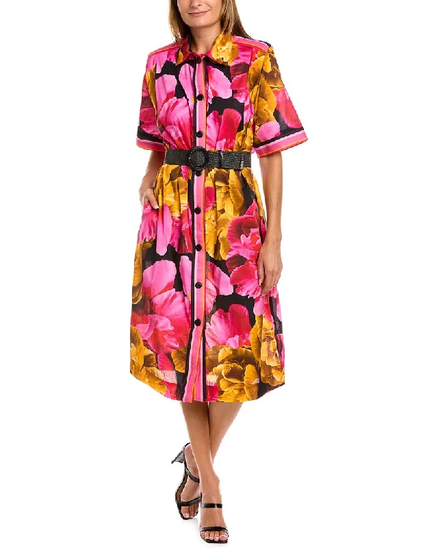 Cool Prices BADGLEY MISCHKA STUDIO Printed Floral Shirt Dress