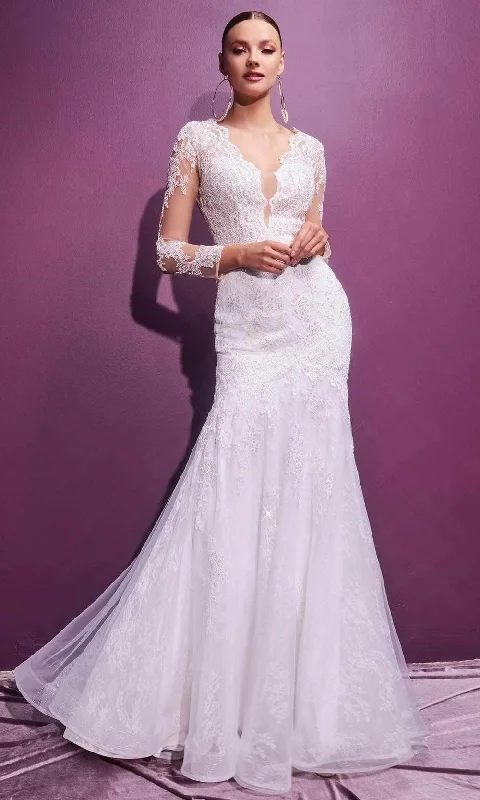 Chic Outfits Ladivine CD951W - Lace Mermaid Bridal Gown