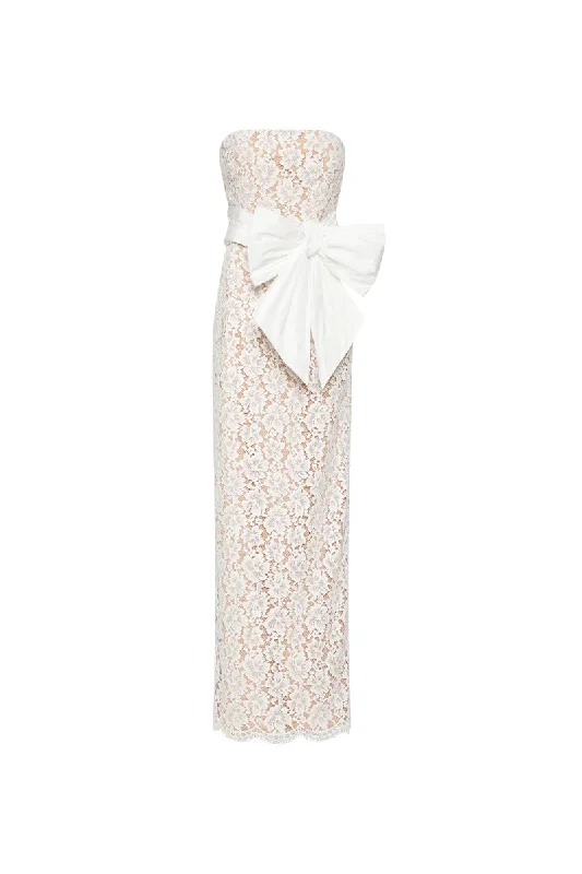 Beat The Heat In Tropical Styles Floria Strapless Lace Gown