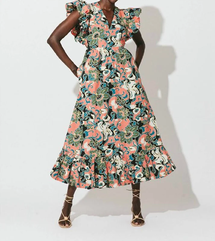 Exclusive Sale Barbara Midi Dress In Gypsy Blossom