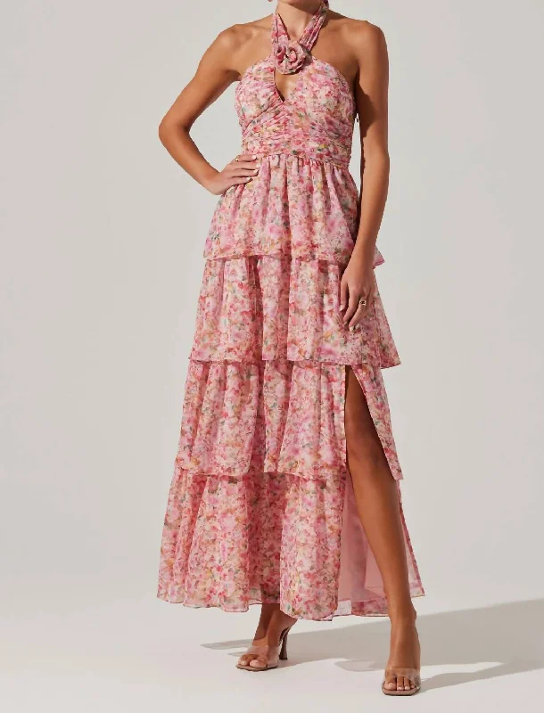 Big Savings On Rustic Countryside Styles Brinley Dress In Pink Multi Floral