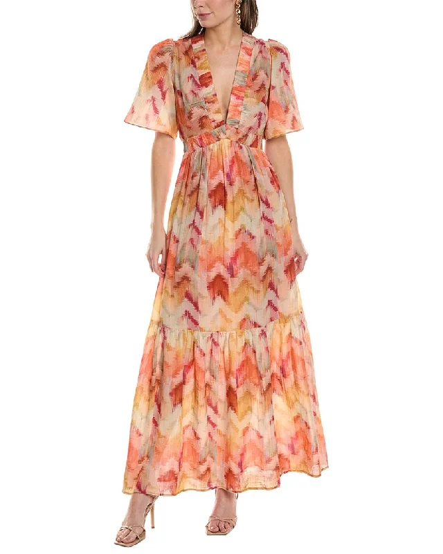 Flash Deals ba&sh V-Neck Maxi Dress