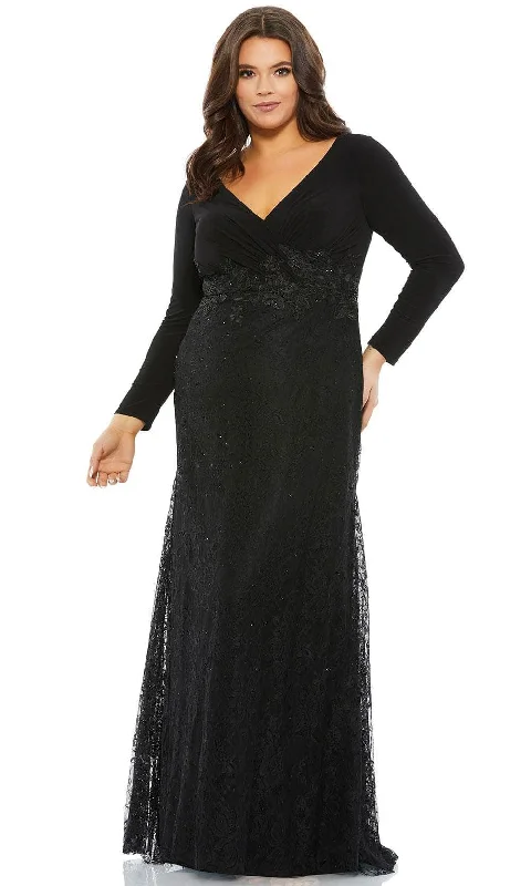 Chic Styles Mac Duggal 67896 - Long Sleeve Lace Trumpet Dress