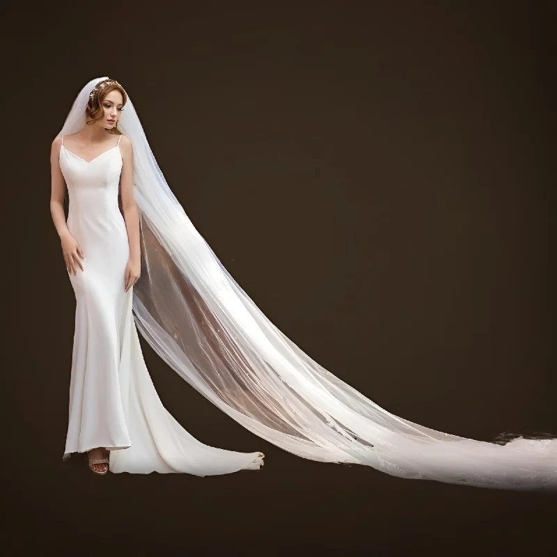 Discounts On Casual Weekend Styles Two Tier Cathedral Wedding Veil (100cm - 500cm)