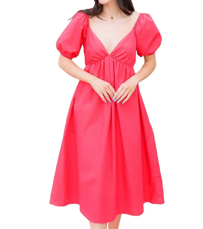 Limited-Time Offer Loving You Midi Dress In Rose