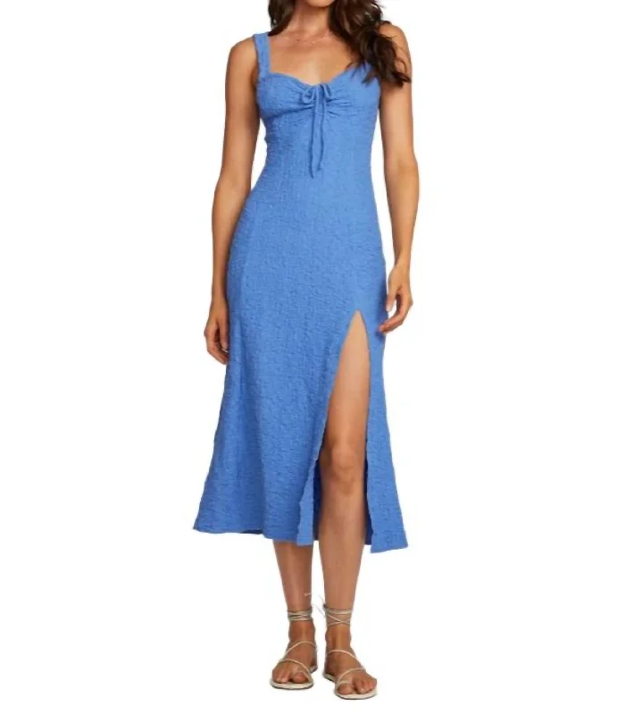 Wardrobe Upgrade Cannan Midi Dress In Blue