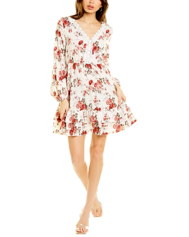 Seasonal Trends To My Lovers Floral Lace Mini Dress