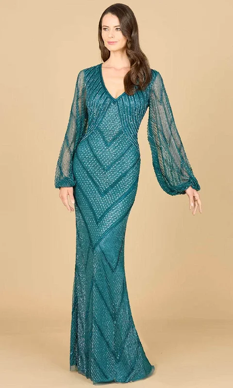 Evening Looks Lara Dresses 29228 - Long Sleeve Beaded Long Dress