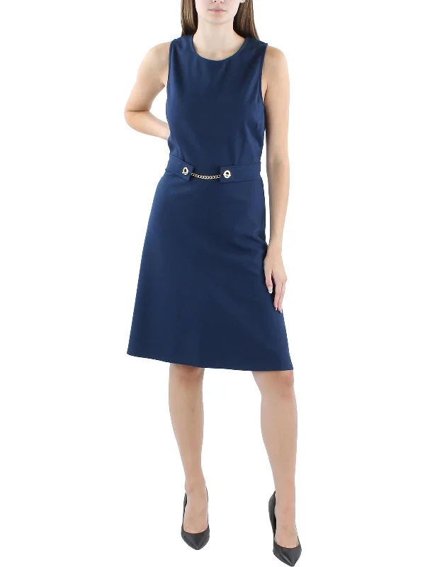 Buy More, Save More Womens Belted Knee-Length Midi Dress