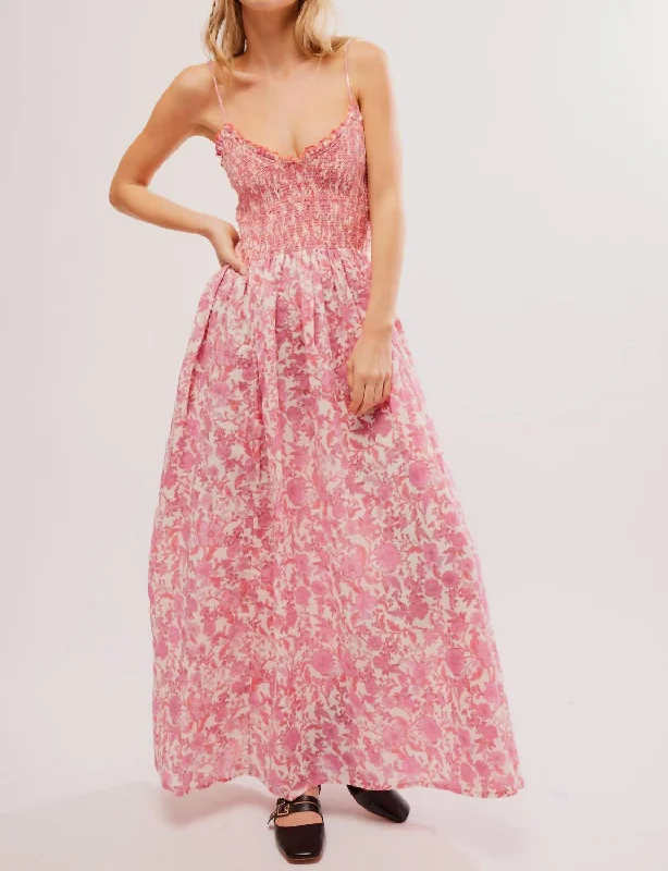 Best-Sellers Sweet Nothings Midi Dress In Pink Combo