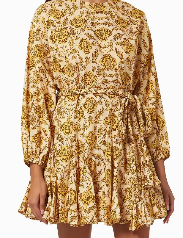 Clearance Event Ella Dress In Garden Of Dream Golden Floral