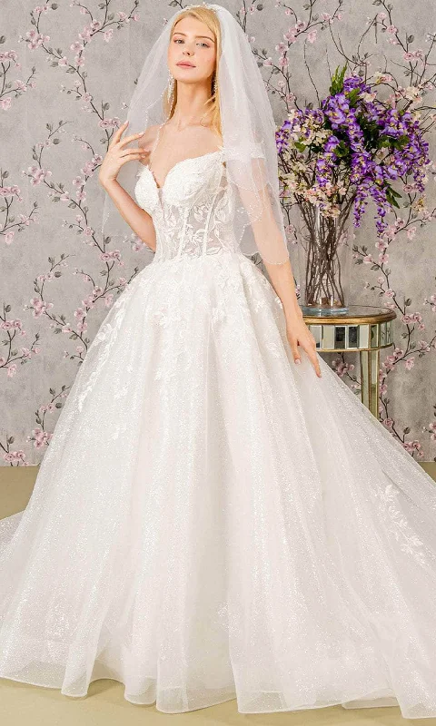 Fashion Forward GLS by Gloria Bridal GL3489 - Off-Shoulder A-Line Wedding Gown