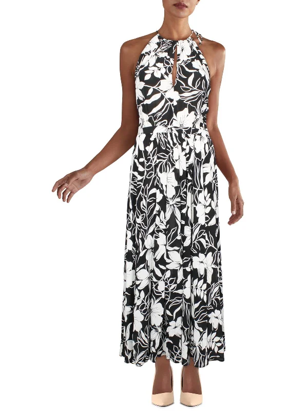 Exclusive Sale Womens Floral Maxi Halter Dress