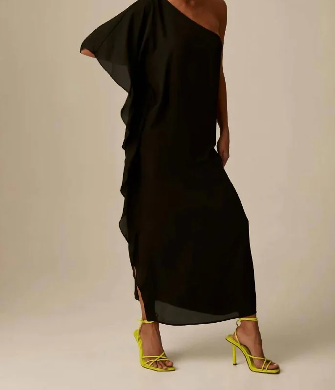 Elegant Style Maxi Dress In Black