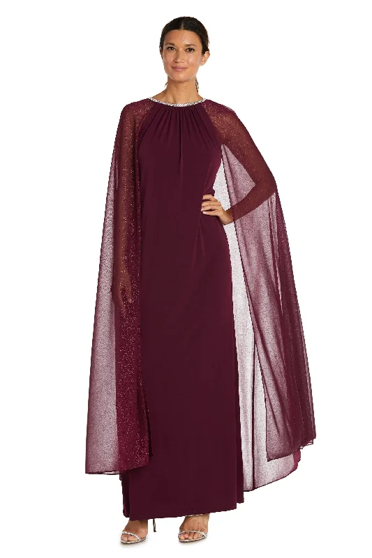 Exclusive Discount R&M Richards 2662P Long Formal Petite Cape Dress Sale