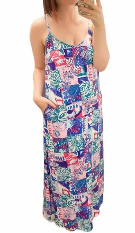 Seasonal Sale Run Away Maxi Dress In Blue